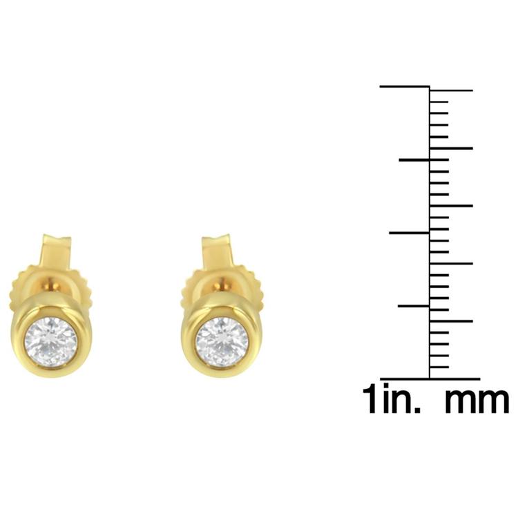 Diamond Classics™ Yellow Gold Diamond Bezel Stud Earrings