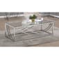 Coaster Glass Top Rectangular Coffee Table Accents - Chrome - image 1