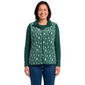 Womens Hasting & Smith Christmas Trees Vest with Sherpa Trim - image 1