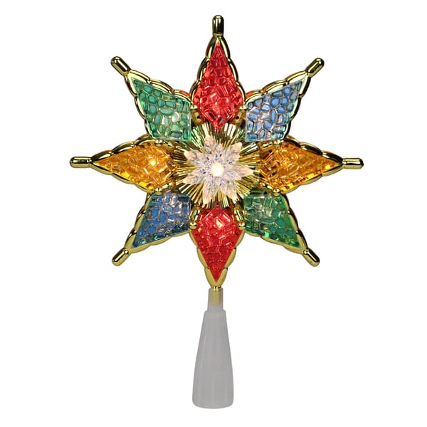 Northlight Pre-Lit 8-Point Crystal Star Christmas Tree Topper - image 