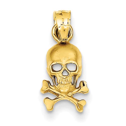 Gold Classics&#40;tm&#41; 14k. Skull & Cross Bones Pendant - image 