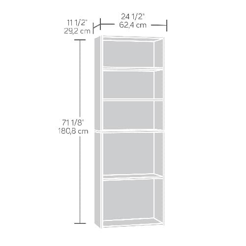Sauder Beginnings 5 Shelf Bookcase - Soft White