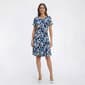 Womens Cocomo Short Sleeve Floral Gomez Panel Shift Dress - image 2