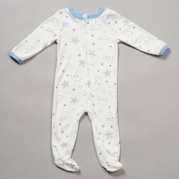 Baby Boy &#40;NB-9M&#41; baby views Moon & Stars Zip Sleep N Play - image 