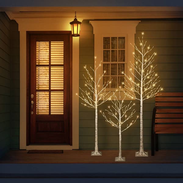 Puleo International 6ft. Pre-Lit Artificial Twig Christmas Tree