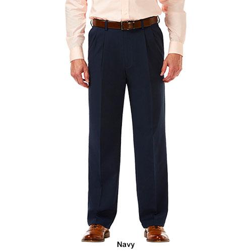 Mens Haggar® Cool 18® PRO Heather Classic Pleat Front Pants