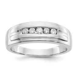 Mens Gentlemens Classics(tm) 14kt. Gold 5-Stone 1/4ctw. Diamond Ring