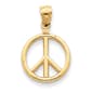Gold Classics(tm) 14kt. Gold Polished Peace Sign Charm - image 1