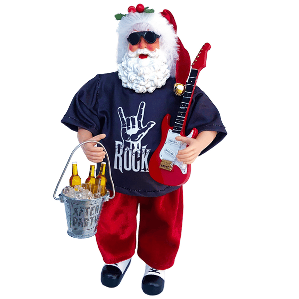 Santa''s Workshop 12in. Rock On Claus - image 
