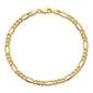 Mens Gold Classics&#40;tm&#41; 4.40mm. 14k Semi Solid Figaro Chain Bracelet - image 1