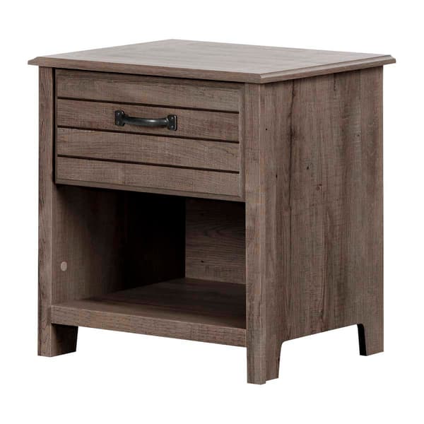 South Shore Ulysses Fall Oak 1-Drawer Nightstand