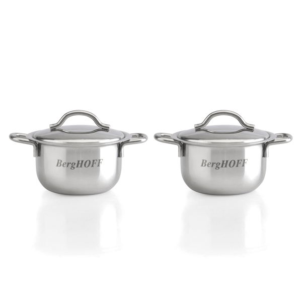 BergHOFF 18/10 Stainless Steel 2.5in. Mini Pots - Set of 4