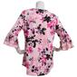 Womens Kasper 3/4 Sleeve Split Neck Floral Blouse - image 2