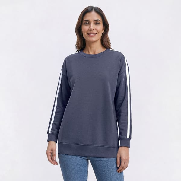 Petite Mountain Ridge Double Stripe Sleeve Sweatshirt