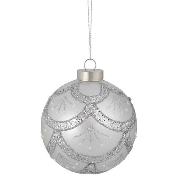 Northlight Seasonal 4in. Glittered Cosmoid Christmas Ornament - image 