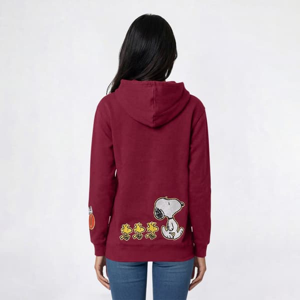 Juniors Freeze Peanuts Snoopy with Woodstock Fleece Hoodie