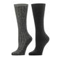 Womens Cuddl Duds 2pk. Ribbed Knee High Socks - image 2
