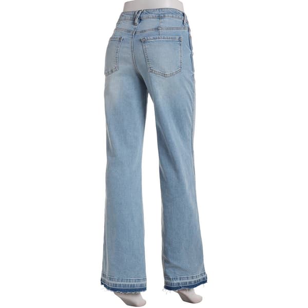 Juniors Celebrity Pink Baggy High Rise Raw Hem Jeans