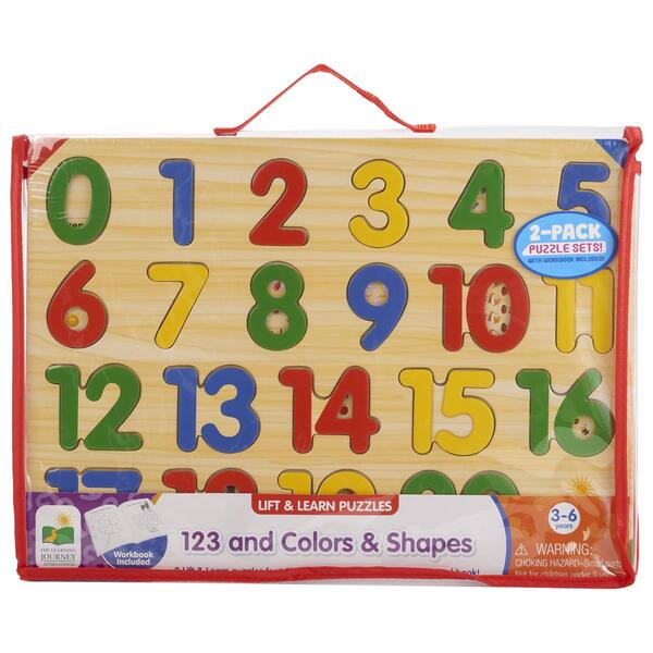 The Learning Journey Lift & Learn 123/Colors & Shapes Puzzles - image 