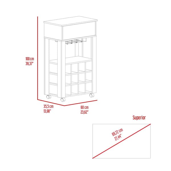 FM FURNITURE Ace Bar Cart