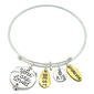 Symbology Daughter Charm Expandable Wire Bangle - image 2