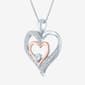 Nova Star® Pink Plated Accent Lab Grown Diamond Heart Necklace - image 3