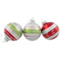 Northlight Seasonal 9ct. Striped Glitter Christmas Ornaments - image 4