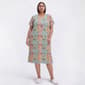 Plus Size White Orchid Gardens Floral Henley Sleepshirt - image 1