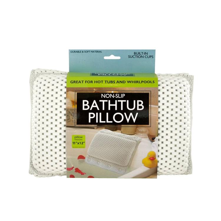 Non Slip Bathtub Pillow w/ Suction Cup
