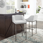 HH2 Home Dillon Low Profile Wingback White Bar Height Stool - image 1