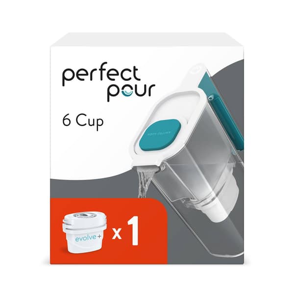 Aqua Optima 6-Cup Water Filter Pitcher w/ 1 Evolve+ Water Filter