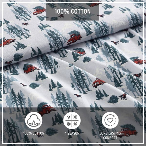 Eddie Bauer Tree Farm Cotton Flannel Sheet Set