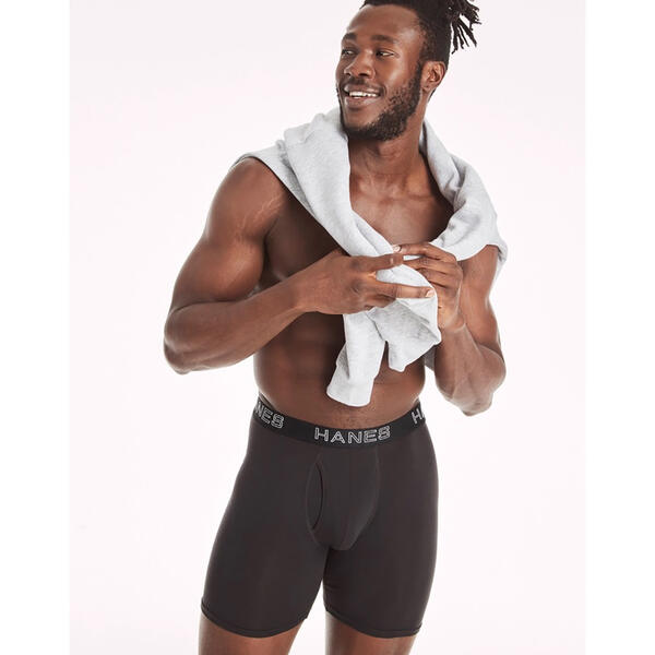 Mens Hanes&#40;R&#41; 4pk. Long Leg Pouch Boxer Briefs - image 