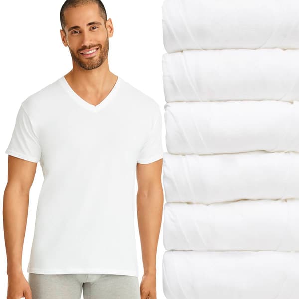 Mens Hanes&#40;R&#41; Ultimate&#40;R&#41; 6pk. V-Neck T-Shirts
