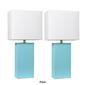 Elegant Designs&#8482; Modern Leather Table Lamps - Set of 2 - image 6