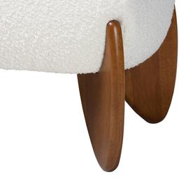 Baxton Studio Vinicio Mid-Century Modern Boucle Accent Bench