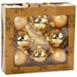 Set of 8 2.6in. Gold Glass Ornaments - image 1