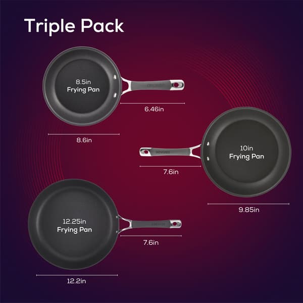 Circulon&#174; Radiance 3pc. Hard-Anodized Non-Stick Frying Pan Set