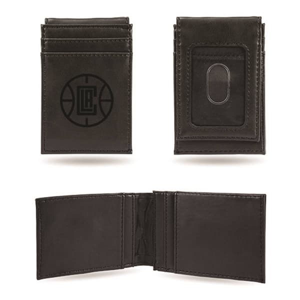 Mens NBA Los Angeles Clippers Faux Leather Front Pocket Wallet - image 