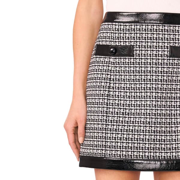 Womens Cece Houndstooth Mini Skirt
