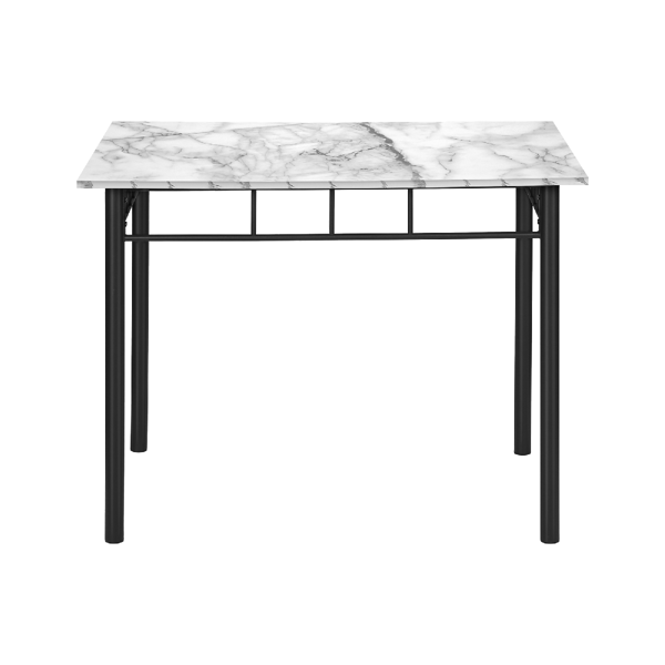 Monarch Specialties Modern 5pc. White Marble Dining Table Set