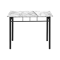 Monarch Specialties Modern 5pc. White Marble Dining Table Set - image 4