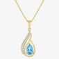 Nova Star(R) Blue Topaz with Lab Grown Diamond Accent Pendant - image 1