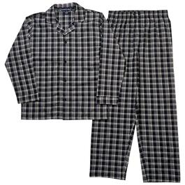 Mens Preswick & Moore Plaid Woven Pajama Set - Grey