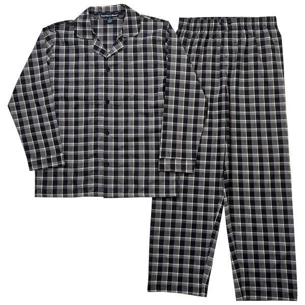 Mens Preswick & Moore Plaid Woven Pajama Set - Grey - image 