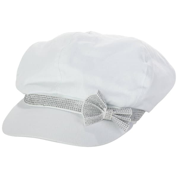 Womens Madd Hatter Metallic Band Bow Hat
