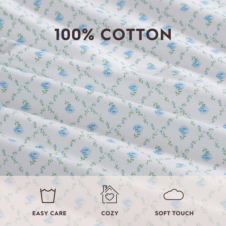 Laura Ashley Kate 100% Cotton Sheet Set