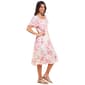 Womens Luxology Short Sleeve Ruffle Hem Midi Dress - image 4