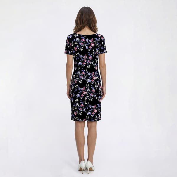 Petite Robbie Bee Short Sleeve Sarong Sheath Dress