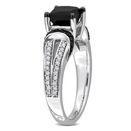 Sophia B 2 1/4ctw. Black & White Princess Diamond Statement Ring
